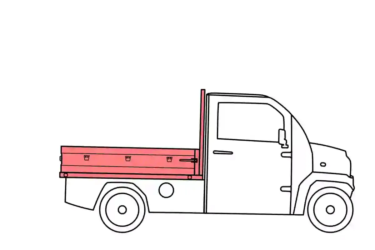 Ilustracja pojazdu elektrycznego Jonway w wersji z klasyczną skrzynią ładunkową